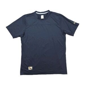 Tracksmith T Shirt Mens Large Stretch Performance Running Blue Short Sleeve